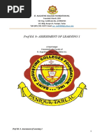 Prof Ed. 8-Assessment of Learning 1: St. Augustine Colleges Foundation Inc