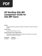 HP NonStop SqlMx-Mp-Comparison