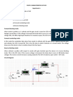 Static Characteristics of SCR Experiment 1 Aim: To Study The Static Characteristics of SCR Apparatus: Multism Theory: SCR Works in Three Modes