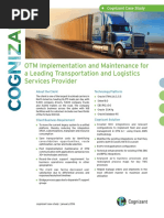 OTM Implementation and Maintenance For A Leading Transportation and Logistics Services Provider