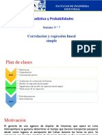 Semana 7 - Correlación y Regresión Lineal