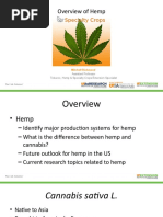 Overview of Hemp: Assistant Professor Tobacco, Hemp & Specialty Crops Extension Specialist