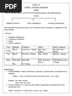 Class 11 English Grammar - Tense