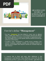 Meaning and Scope of School Plant Management-EM 503