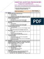 Cheklist Persiapan Pasien Kuretase