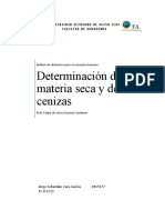 Determinacion de Materia Seca y de Cenizas