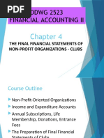 Chapter 4 The Final Financial Statements of Non-Profit Organizations - Clubs