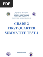 Compilation of 4th Summative Test Quarter 1