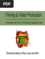 Filming & Video Production: Download Slides at Http://ucanr - Edu/film