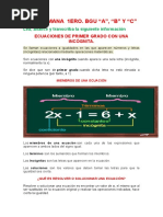 Ecuaciones de Primer Grado Con Una Incógnita