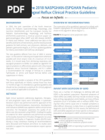 Summary of The 2018 NASPGHAN-ESPGHAN Pediatric Gastroesophageal Reflux Clinical Practice Guideline