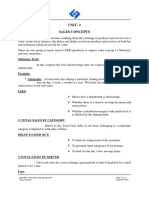 Unit-2 Sales Concepts: Monetary Term