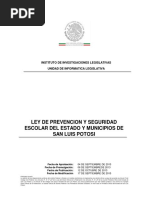 Ley de Prevencion de Seguridad Escolar Del Estado y Municipios Del Estado de San Luis Potosi