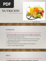 Nutrición Distribución de Calorías