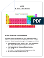 D and F Block Element