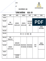 HORARIO, Intensivo 2022-4