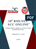 10th RMLNLU-SCC Online International Media Law Competition, 2022 - Rules