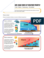 What Are Some Kinds of Weather Fronts?: Week 22 Cold - Warm - Starionary - Occluded Day 1 Cycle 1