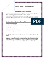 Foro Temático de Costos y Presupuestos