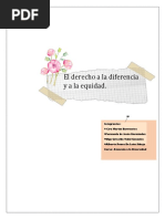 El Derecho A La Diferencia y Equidad