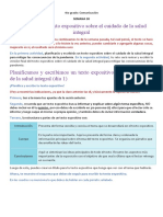 Escribimos Un Texto Expositivo Sobre El Cuidado de La Salud Integral