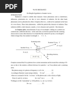 Quantum Mechanics 2018-19