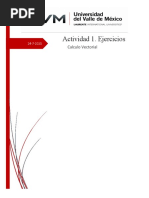 Actividad 1. Ejercicios: Calculo Vectorial