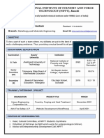 6th Sem CV of Charan