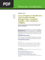 REITANO, Emir. Los Portugueses Del Buenos Aires Tardocolonial. Inmigración, Sociedad, Familia, Vida Cotidiana y Religión