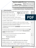 Devoir de Contrôle N°3 - Sciences Physiques - 2ème Informatique (2016-2017) MR Amari Abdelkrim