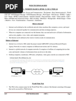 Unit I: Website Basics, HTML 5, Css 3, Web 2.0