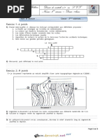 Devoir de Contrôle N°1 Lycée Pilote - SVT - 2ème Sciences (2019-2020) MR Jamli Amor