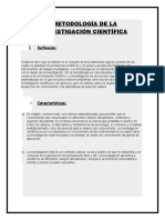 METODOLOGÍA DE LA INVESTIGACIÓN CIENTÍFICA Trabajo