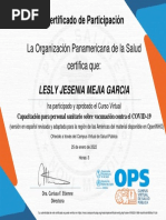 Capacitación para Personal Sanitario Sobre Vacunación Contra El COVID 19 2021-Certificado Del Curso 1829485