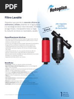 Ficha Tecnica - Filtro Lavable