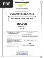 Concours Blanc 2 Biologie