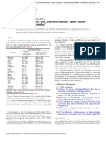 Analysis of Carbon and Low-Alloy Steel by Spark Atomic Emission Spectrometry