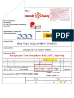 C-051-VP-070-BDGS-PRO-0013 Rev. A Acceptance Test Procedure FAT - SAT - Start-Up - Insp Ection Comments