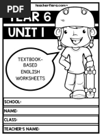 Year 6 Unit 1: Textbook-Based English Worksheets