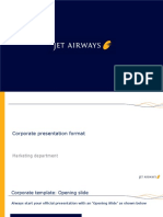 Jet Airways Corporate PPT Template Effective February 2018