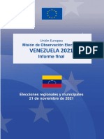 Informe de Unión Europea Elecciones Venezuela