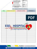 Planilla Esterilización