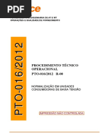 PTO-016 R-00 - Normalização de Unidade Consumidora BT