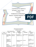 Jornalizacion Primer Parcial Tercer Grado 2022