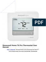 Honeywell Home t4 Pro Thermostat Manual