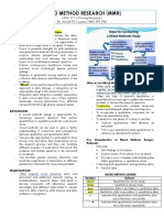 Mixed Method Research (MMR) : NCM 111 - Nursing Research I By: Ma'Am Fu Cojuanco RMT, LPT, PHD