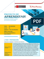 Proyecto de Aprendizaje DPCC Secundaria