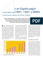 Informe Forum Calidad 2009 Certificaciones 9001 - 14001 - EMAS