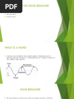 Presentation On Wave Behavior: Marquez Heron Dondre Savery