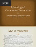 Consumer Protection Refers To Protecting The Interest of Consumers